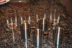 4 st. Orig. Zack Design RVS houders voor theeglazen, Gebruikt, Ophalen of Verzenden, Overige stijlen, Overige materialen