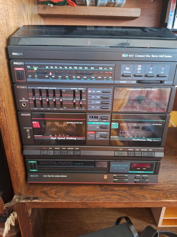 Philips FCD-463 Stereo Midi Systeem, Audio, Tv en Foto, Stereo-sets, Gebruikt, Cassettedeck, Cd-speler, Tuner of Radio, Philips