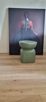 Tafeltje/ bijzettafel Porto groen keramiek Riviera Maison, Ophalen, Minder dan 45 cm, Minder dan 55 cm, Rond