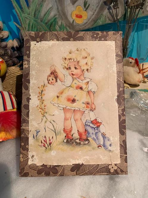 Oude franeijk brocante doos, Antiek en Kunst, Curiosa en Brocante, Ophalen of Verzenden