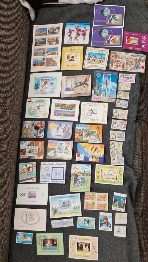 kaveltje postzegels Olympische Spelen, Postzegels en Munten, Postzegels | Volle albums en Verzamelingen, Buitenland, Ophalen of Verzenden