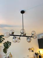 Moderne dimbare hanglamp met glazen bollen (93 cm), Huis en Inrichting, Lampen | Kroonluchters, Ophalen, Zo goed als nieuw, Glas