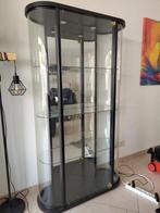 Ovale glazen vitrine kast, met verlichting, zonder inhoud, Ophalen, Met deur(en), 50 tot 100 cm, 150 tot 200 cm