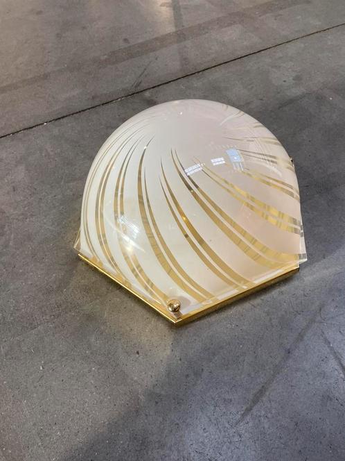 Vintage jaren 80 90 hollywood regency, Huis en Inrichting, Lampen | Plafondlampen, Zo goed als nieuw, Metaal, Ophalen