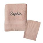 Kerst of Sint tip? Handdoek geborduurd met naam + washandje, The RIver House, Info@theriverhouse.nl, Overige kleuren, Handdoek