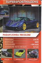 W2726 autokaartje pagani zonda tricolore, Ophalen of Verzenden, Zo goed als nieuw, Auto's