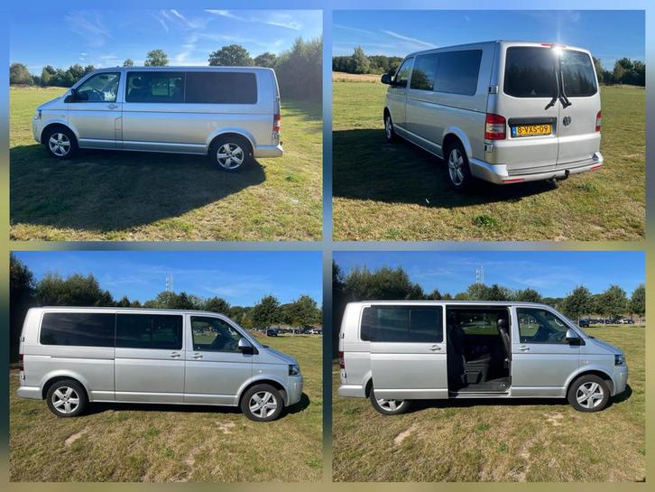 Volkswagen Transporter L2 dubbele cabine  140PK, 6-bak marge, Auto's, Bestelauto's, Particulier, ABS, Achteruitrijcamera, Airbags