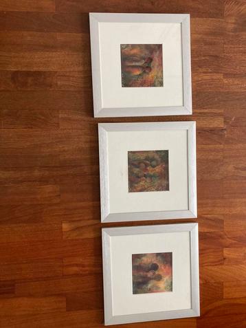 Ton Christ schilderijen 3 lijsten 35.5 x 35.5 beschikbaar voor biedingen