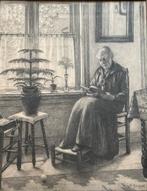 Grada Hermina Marius Tekening - Antieke Genrescène, Ophalen