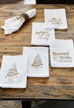 Riviera maison happy christmas napkin gold 30%, Diversen, Kerst, Ophalen, Nieuw