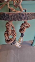 Lamp boomstam en touw, Ophalen, Zo goed als nieuw