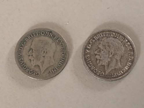 2 stuks Six Pence 1930 - 1931 GEORGIVS V, Postzegels en Munten, Munten | Europa | Niet-Euromunten, Overige landen, Verzenden