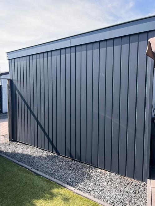 Keralit (kleur 7016) aanbouw 36m2 incl deur en kozijn, Doe-het-zelf en Verbouw, Platen en Panelen, Zo goed als nieuw, Overige materialen