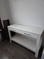 Sidetable wit, grenenhout, 120x40, Ophalen, Zo goed als nieuw, Grenenhout, 25 tot 50 cm