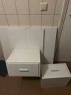 vidaXL Hoofdbord met kastjes bewerkt hout wit, Huis en Inrichting, Kasten | Dressoirs, Nieuw, Ophalen