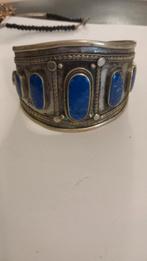Open armband met lapis lazuli steen, 18 tot 19, Blauw, Ophalen of Verzenden, Zo goed als nieuw