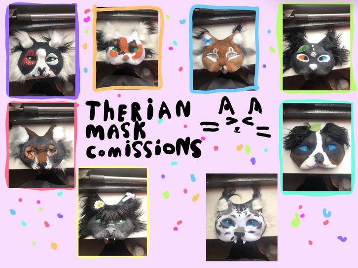 Therian mask commissions!, Hobby en Vrije tijd, Kostuums, Theaterbenodigdheden en LARP, Nieuw, Verzenden