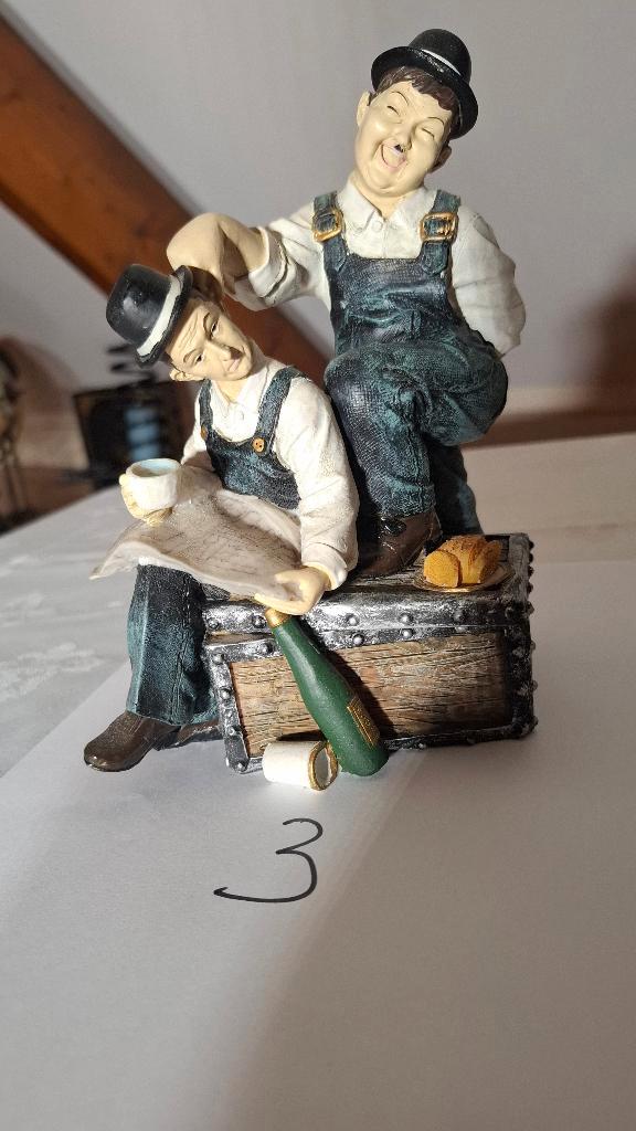 Laurel en Hardy, oortje, Verzamelen, Beelden en Beeldjes, Zo goed als nieuw, Mens, Ophalen of Verzenden