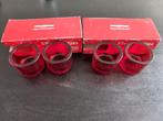 Rode Kaarsenhouders Sfeerlichtjes 2 x, 2 stuks nieuw, Overige materialen, Nieuw, Ophalen of Verzenden, Rood