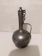 Tinnen fles kan met merktekens, Antiek en Kunst, Antiek | Tin, Ophalen of Verzenden