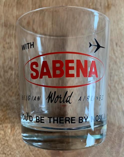 SABENA Glas, Verzamelen, Luchtvaart en Vliegtuigspotten, Ophalen of Verzenden