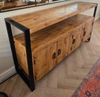 Mango houten meubels met metalen frame en 6 eetkamer stoelen, Huis en Inrichting, Complete inboedels, Ophalen