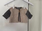 Lief hand gebreid wollen vestje; twee warme kleuren; mt 68, Kinderen en Baby's, Hand gebreid, Ophalen of Verzenden, Zo goed als nieuw
