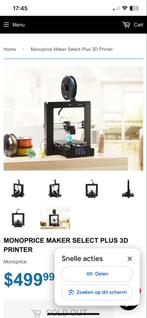 Monoprice Maker Select Plus 3D Printer, Ophalen of Verzenden, Ingebouwde Wi-Fi, Nieuw