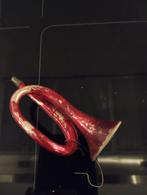Antieke glazen kerstbal trompet rood, Diversen, Kerst, Ophalen