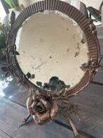 Oude Antieke tafelspiegel 32x32 vraagprijs €75, Antiek en Kunst, Ophalen, Ovaal, Minder dan 50 cm