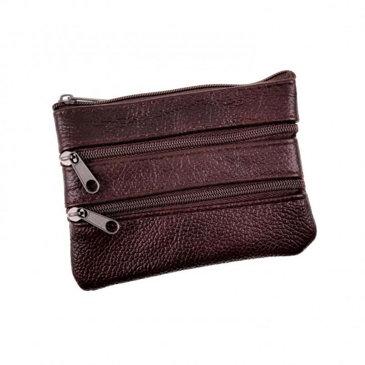 Sleuteletui Portemonnee Dames Donkerbruin Leren Autosleutel, Sieraden, Tassen en Uiterlijk, Portemonnees, Nieuw, Overige merken