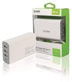 USB/USB-C Oplader - 4 Poorten - 8A - Zwart, Ophalen of Verzenden, Nieuw