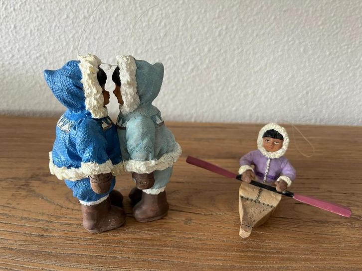 Super leuke kerstornamenten Eskimo - Inuit, Diversen, Kerst, Zo goed als nieuw, Ophalen of Verzenden