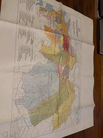 Oude Kaart Noord-Brabant Waterschappen 1964 beschikbaar voor biedingen
