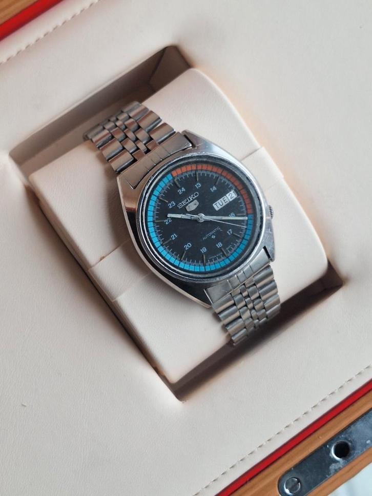 Seiko 5 6309-8840 automatic, Sieraden, Tassen en Uiterlijk, Horloges | Heren, Gebruikt, Polshorloge, Seiko, Staal, Staal, Ophalen of Verzenden