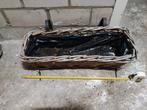 Rieten balkon plantenbakken, Tuin en Terras, Bloembakken en Plantenbakken, Ophalen, Overige materialen, Gebruikt, Minder dan 30 cm