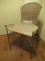 STOEL Dcoratief met versterkt riet op zitting en rugleuning, Huis en Inrichting, Stoelen, Bruin, Ophalen of Verzenden, Zo goed als nieuw