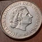 Zilveren 2½ Gulden Juliana 1959, Koningin Juliana, Zilver, Ophalen of Verzenden, Losse munt