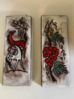 Twee vintage Ruscha wand sculpturen tegels, Ophalen of Verzenden