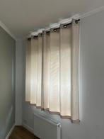 Gordijnen ecru en terracotta incl rails, Huis en Inrichting, Ophalen, 100 tot 150 cm, Beige, Zo goed als nieuw