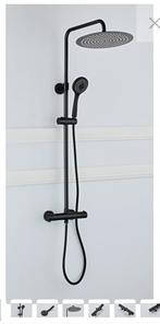 Saniclear Nero Mat Zwart Regendouche 30cm, Ophalen of Verzenden, Nieuw, Rvs, Douche