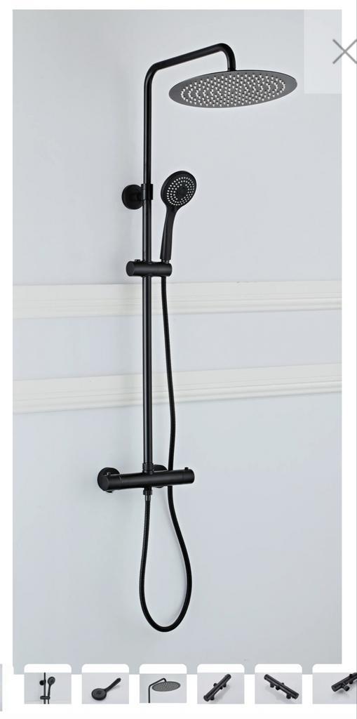 Saniclear Nero Mat Zwart Regendouche 30cm, Doe-het-zelf en Verbouw, Sanitair, Nieuw, Douche, Rvs, Ophalen of Verzenden