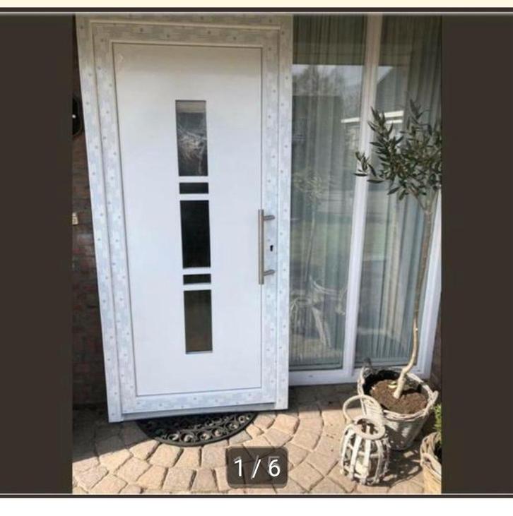 Kunstof Voordeur Compleet met kozijn  Deur  Deuren, Doe-het-zelf en Verbouw, Deuren en Horren, Buitendeur, 200 tot 215 cm, 100 tot 120 cm