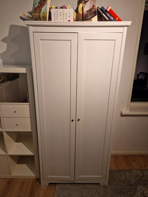 Witte Kledingkast, Huis en Inrichting, Kasten | Kledingkasten, Zo goed als nieuw, 150 tot 200 cm, 50 tot 100 cm, 50 tot 75 cm