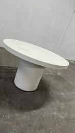 Eettafel Rond Beige Japandi Beton Cire look 120x78, Huis en Inrichting, Tafels | Eettafels, Overige materialen, Verzenden, Rond