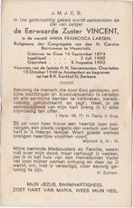 zr. Anna Francisca van Larsen 1874 Goes + 1940 Amsterdam, Verzenden