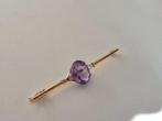 Franse antieke 18 karaat gouden broche met amethist- luxe, Sieraden, Tassen en Uiterlijk, Antieke sieraden, Ophalen of Verzenden