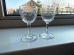 Twee vintage borrelglaasjes met decoratie, Ophalen, Zo goed als nieuw, Glas, Glas of Glazen