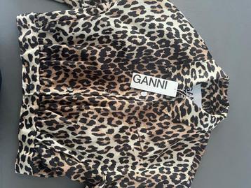 Ganni Duchesse nylon jacket leopard 34 beschikbaar voor biedingen