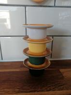 4 vintage retro eierdoppen - windlichten, Gebruikt, Overige typen, Ophalen of Verzenden, Overige stijlen
